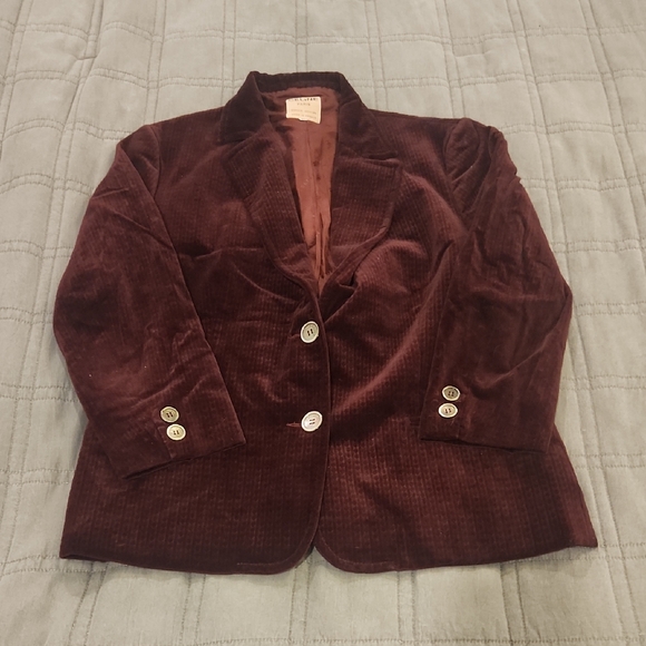 Celine Jackets & Blazers - Stunning Celine Deep Burgundy Corduroy Blazer Size 42